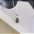 Colar Gota Zirconia Lilás e Borda Cravejada com Zirconias Cristal Folheado a Prata 925 - Imagem 1