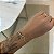 Pulseira Corrente Grumet com Circulo Cravejado Vazado Folheado a ouro 18K - Imagem 1