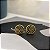 Brinco Chuveiro Cravejado Zirconias Negras com Trabalho Lateral Folheado a Ouro 18k - Imagem 1