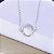 Colar Redondo Borda Cravejada com Zirconias Cristais Folheado a Prata 925 - Imagem 1
