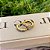 Brinco de Argola 1 Fio Cravejado Slim Rainbow P Folheado a ouro 18K - Imagem 1