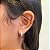Brinco de Argola Cravejada 3 Fios G Folheado a prata 925 - Imagem 1