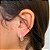 Argola Retangular Fio Liso Abaulado G Folheado a prata 925 - Imagem 1