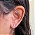 Brinco de Ponto de Luz Gota Cristal P Folheado a ouro 18K - Imagem 1