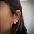 Brinco de Argola 1 Fio Cravejado Slim M Folheado a ouro 18K - Imagem 1