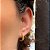 Brinco de Argola Hexagonal Lisa G Folheado a ouro 18K - Imagem 1