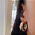 Brinco de Argola Grande Lisa Canoa Folheado a ouro 18K - Imagem 2