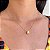 Colar Pingente Menina Redondo Folheado a ouro 18K - Imagem 1