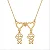 Colar Canga Completa com 2 Pingentes Lisos Veneziano Folheado a ouro 18K - Imagem 1