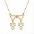 Colar Canga Completa com 2 Pingentes Lisos Veneziano Folheado a ouro 18K - Imagem 2