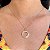 Colar Circulo Baguetes Folheado a ouro 18K - Imagem 1