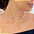 Choker Elos Ovais Alongados Folheado a ouro 18K - Imagem 1