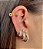 Trio de argolas Cravejadas 3 Fios Folheado a ouro 18K - Imagem 1
