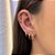 Piercing Cluster 6 Navetes Cristal e Liso Alternados Folheado a ouro 18K - Imagem 2