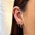 Piercing Cluster 6 Navetes Cristal e Liso Alternados Folheado a ouro 18K - Imagem 3