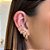 Piercing Navete Cristal Folheado a ouro 18K - Imagem 2