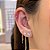 Piercing Navetes Circunflexo Zircônias Cristal Folheado a ouro 18K - Imagem 2