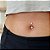 Piercing Umbigo Zircônias Gota Folheado a ouro 18K - Imagem 2