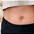 Piercing Umbigo Flor Zirconias Navetes Folheado a ouro 18K - Imagem 2