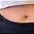 Piercing Bananinha Coração Vazado Cravejado Titanium Steel - Imagem 1