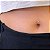 Piercing Bananinha Coração Vazado Cravejado Titanium Steel - Imagem 1