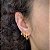 Trio de Argolas Hexagonais Lisas Folheado a ouro 18K - Imagem 1