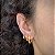Trio de Argolas Hexagonais Lisas Folheado a ouro 18K - Imagem 1
