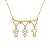 Colar Canga Completa com 3 Pingentes Lisos Folheado a ouro 18K - Imagem 2