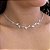 Colar Choker Rabo de Rato e Folhas Lisas Folheado a prata 925 - Imagem 1