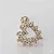 Piercing Coração Cravejado Ponteiras Folheado a ouro 18K - Imagem 1