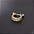 Piercing Meia Argola Helix Fio Duplo Cravejado Ondulado Folheado a Ouro 18k - Imagem 1