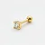 Piercing Ponto de Luz 4 garras G Folheado a Ouro18k - Imagem 1
