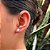 Brinco de Ponto de Luz Gota Cristal G Folheado a ouro 18K - Imagem 2