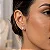 Brinco Oval Cravejado Folheado a ouro 18K - Imagem 1