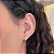 Brinco de Argola Cravejada 3 Fios M Folheado a ouro 18K - Imagem 2