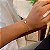 Pulseira Fio Duplo Bolinhas e Pingente Coração Liso Folheado a ouro 18K - Imagem 1