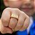 Anel ABC Liso Folheado a Ouro 18k - Imagem 2
