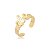 Anel ABC Manuscrito Regulável Folheado a Ouro 18K - Imagem 3