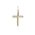 Pingente Cruz Lisa Pontas Achatadas Folheado a ouro 18K - Imagem 2