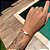Pulseira Elos Trabalhados Pérola Retangular Orgânica Folheado a ouro 18K - Imagem 1
