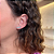 Brinco Earcuff 3 Flores Steel - Imagem 1