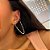Brinco Earchain Corrente Pérolas Piercing Fake Steel - Imagem 1