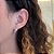 Brinco Earjacket Fio Liso e Fio Cravejado com Coração Cristal Steel - Imagem 2
