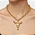 Colar choker pingentes variados Folheado a ouro 18K - Imagem 3