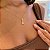 Colar Nossa Senhora Zircônias Azul Folheado a Ouro 18K - Imagem 1