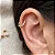 Piercing Argola Torção Corações Cravejados Frontal - Imagem 1