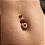 Piercing Bananinha 10mm Coração Cravejado - Imagem 1