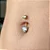Piercing de Umbigo Coração Zircônia e Fecho Zircônia P - Imagem 1