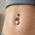 Piercing Umbigo Zircônia Coração Bolinha - Imagem 1