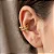 Piercing 2 em 1 Meia Argola Dupla Folhas - Imagem 1